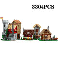 3304PCS Medieval Town Square Building Blocks Home Decor European Architecture Creative Kids Adults Toys Gifts