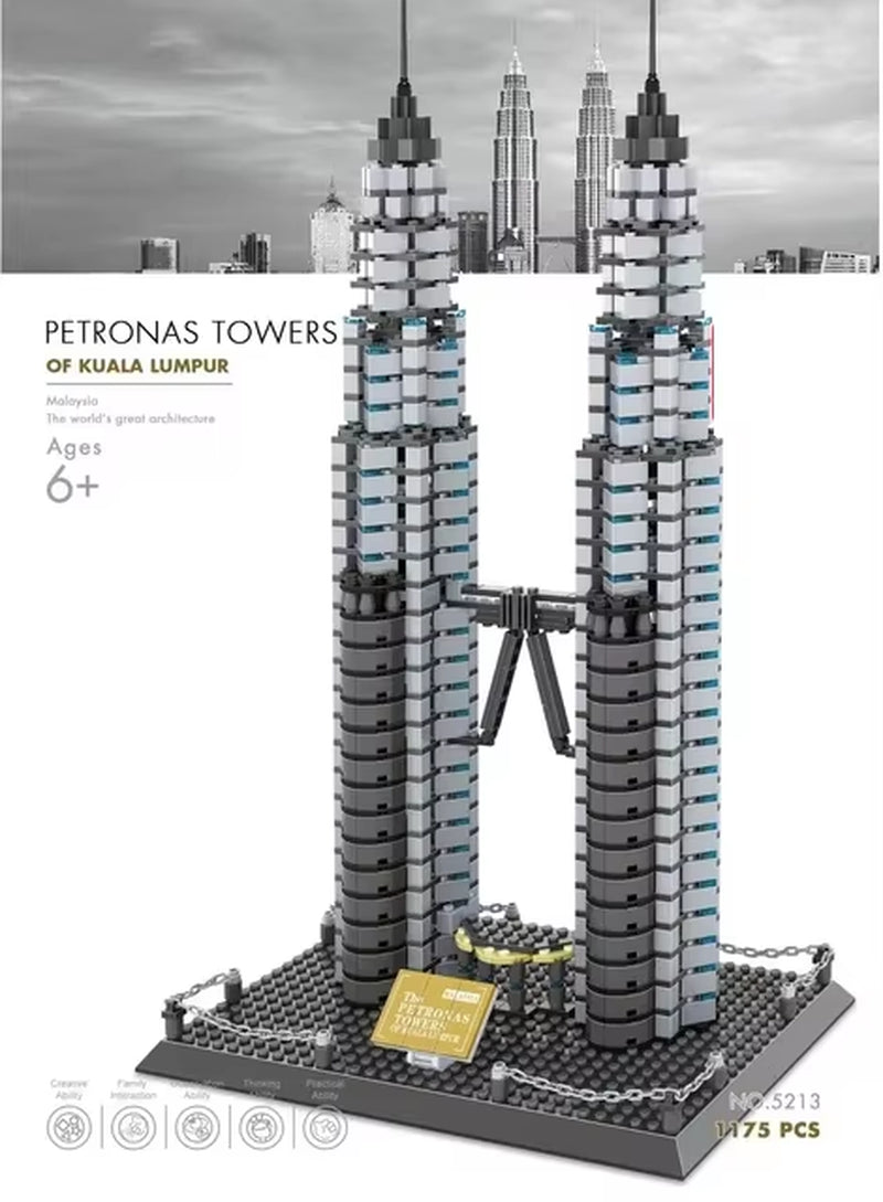 MOC World Famous Architecture Edifice Opera House Building Blocks Villa Savoye Bridge Tower Toy Children Birthday Christmas Gift