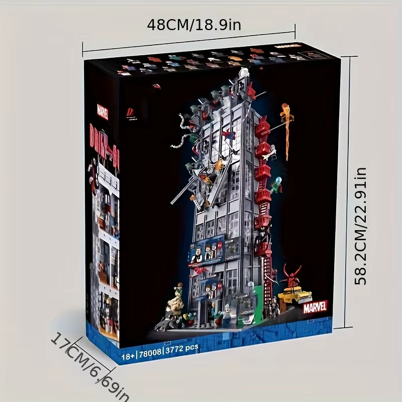 The  Superhero Daily Horn Building Is Made up of 3772 Building Blocks, Including 25 Spider Universe Minions, Including the P