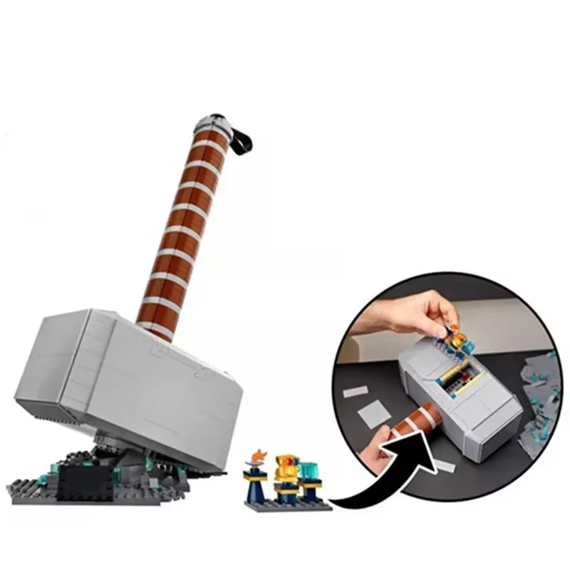 Avengers Thor'S Hammer Building Block Set for Boys, 76209, Superhero Series Movie Collectible Building Block Figurine