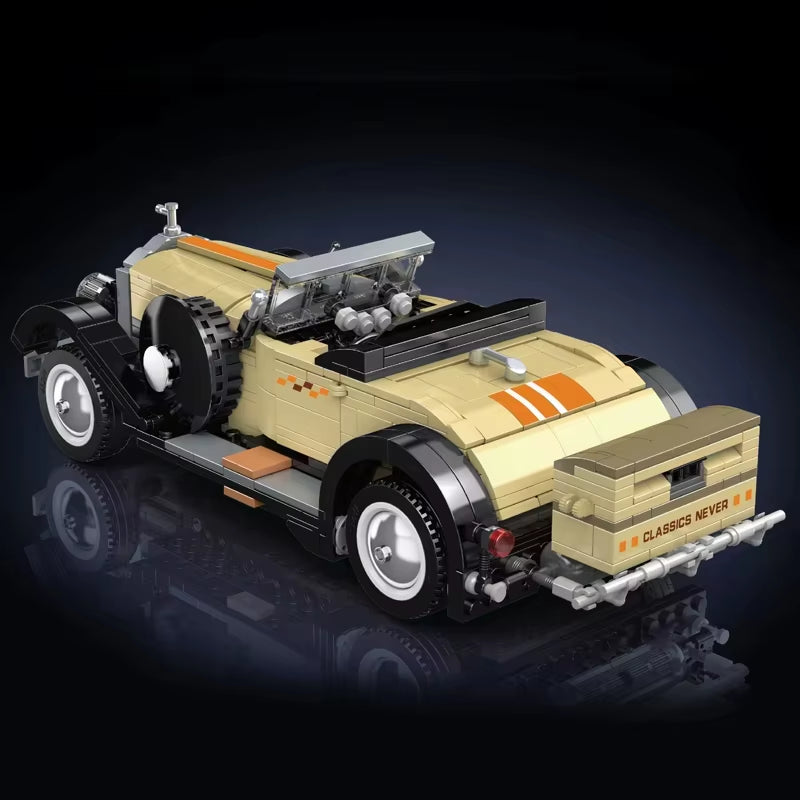 Mould King DIY 10115 Technical Car Toys the Phantom Vintage Car Building Block Assembly Old Time Car Universal for Boys and Girl