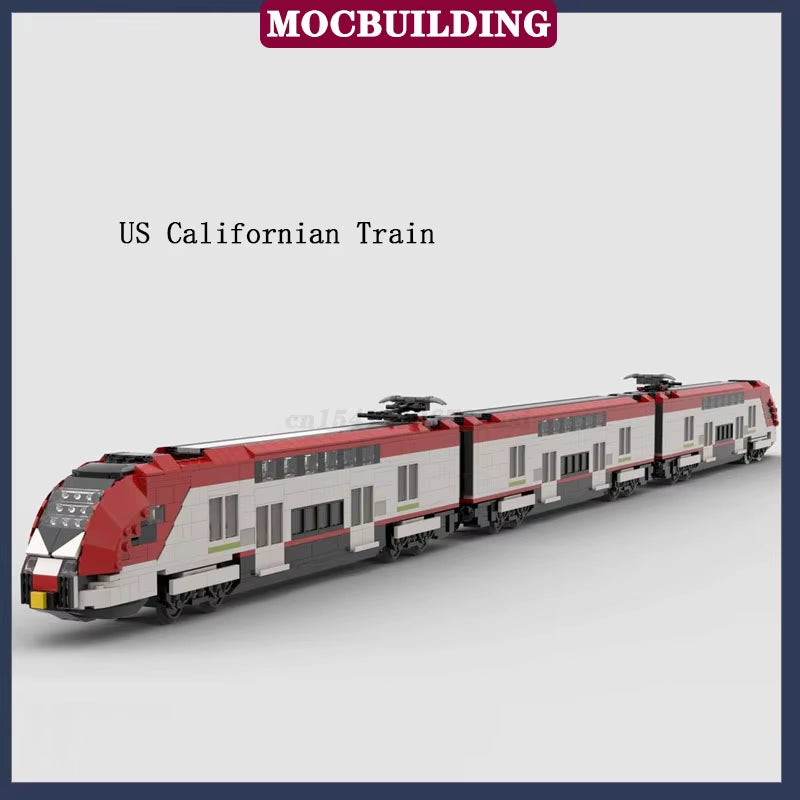 MOC Modern City Railway Station Model Building Block Assembly Street View Building Collection Series Toy Gift Set