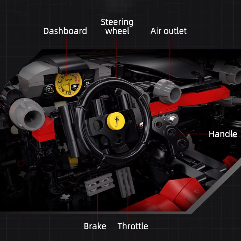 4739PCS Technical City Racing Car Hypercar Model Building Blocks Sportscar Vehicle Bricks Toys Children Kids Gifts