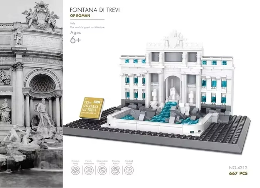 MOC World Famous Architecture Edifice Opera House Building Blocks Villa Savoye Bridge Tower Toy Children Birthday Christmas Gift