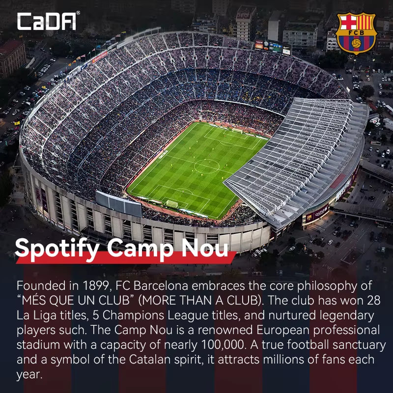 Camp Nou (Barcelona FC) Stadium Building Block Set / 728 Pieces / Collector'S Item for Football Fans & Block Enthusiasts