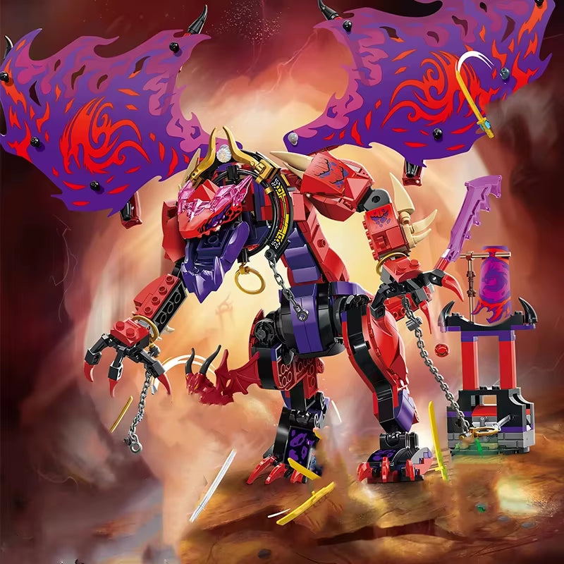 Compatible Brands Brick Sets Ninja Series Building Blocks Thunderfang Dragon of Chaos Dragons Children'S Toys 71832