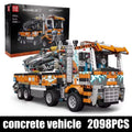Mould King 19014 Technical Car Toys the MOC-89879 Pneumatic Concrete Pump Truck Model Building Block Brick Kids Christmas Gifts