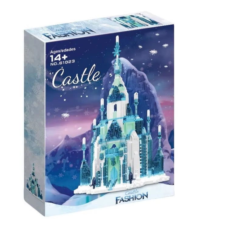 1700Pcs Frozen Princess Elsa Castle Building Blocks Mini Diamond Particle Puzzle Assembly Christmas Children'S Toy Gift