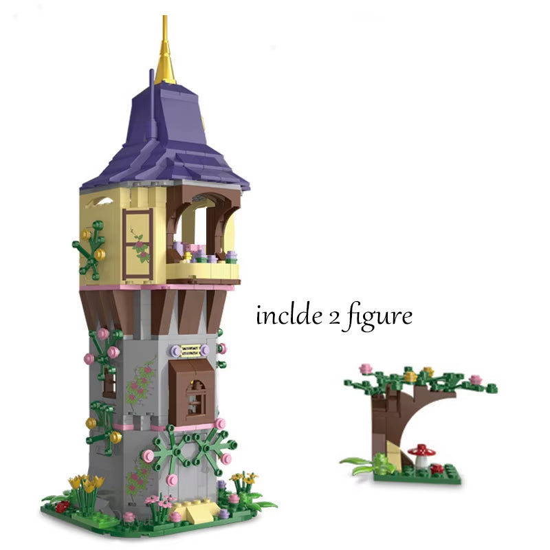 Rapunzel Castle Snow White Castle Puzzle Assembled Building Blocks Children'S Birthday Toy Gift 43187 41156 Frozen