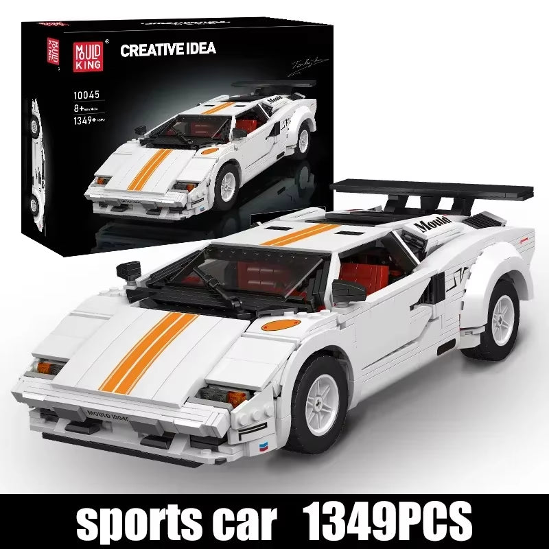 Mould King 10045 Technical Car Toys the MOC-82416 Countach Sport Racing Car Model Building Block Brick Kids Christmas Gifts