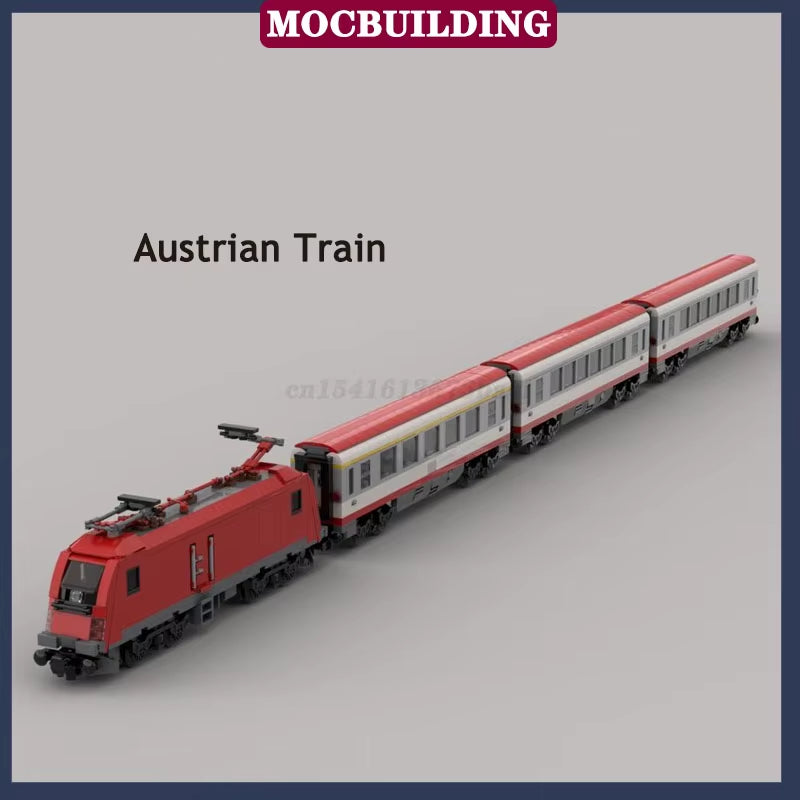 MOC Modern City Railway Station Model Building Block Assembly Street View Building Collection Series Toy Gift Set