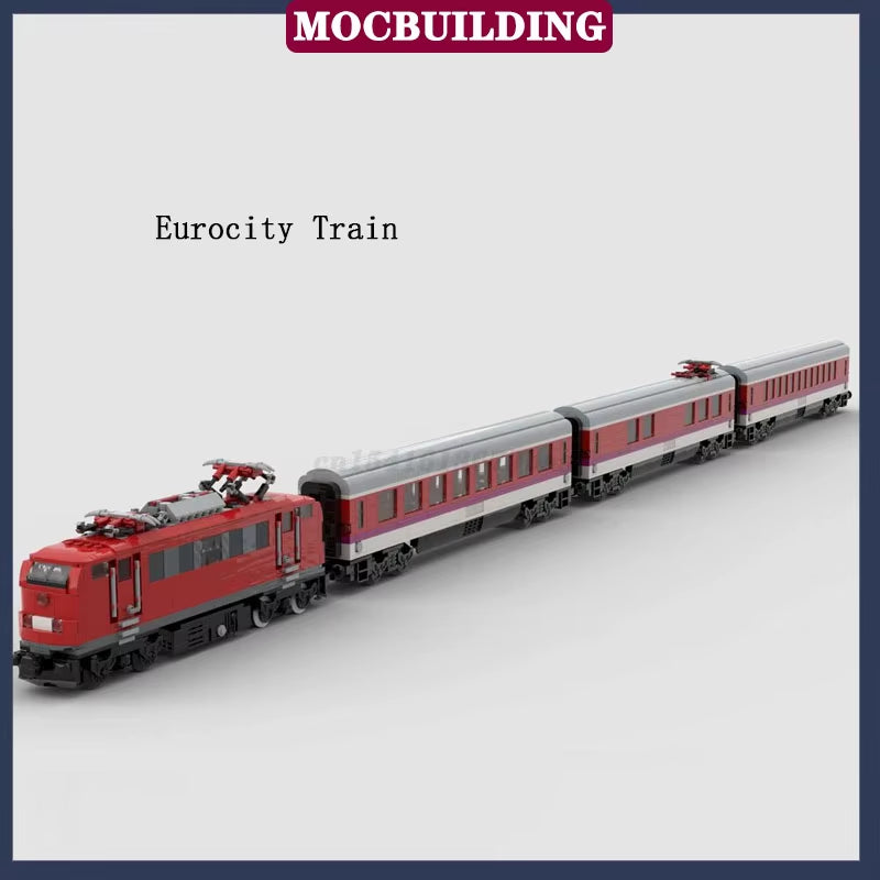 MOC Modern City Railway Station Model Building Block Assembly Street View Building Collection Series Toy Gift Set