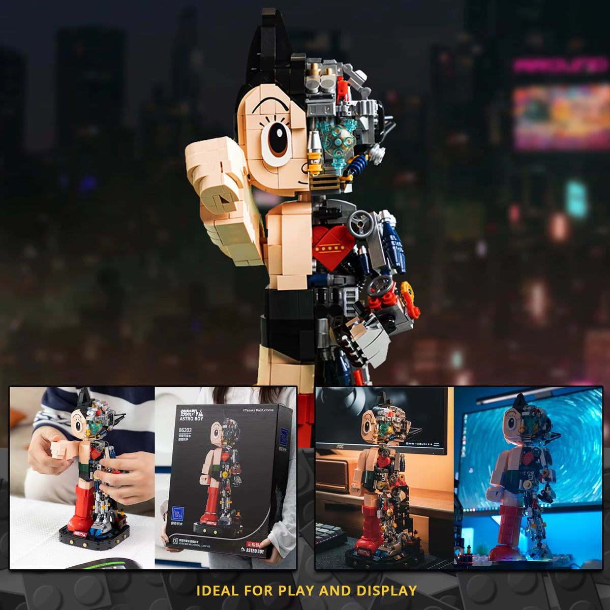 Blocks Toys Cartoon Action Figure Astro Boy Building Block Toy Action Figure Collection Model Toy Birthday Children'S Gift