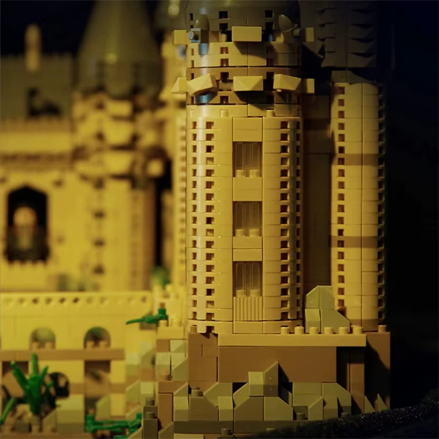 2025 MOC Magic Hogwarts Castle Micro Building Blocks Creative Architecture Scenery Model Kit Kids Christmas Birthday Gifts