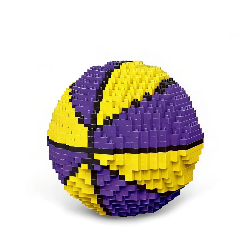 Micro Building Blocks 3D Basketball Football Puzzle Model Decor Ball with Hidden Creative Toy Mini Stacking Brick Kid Adult Gift