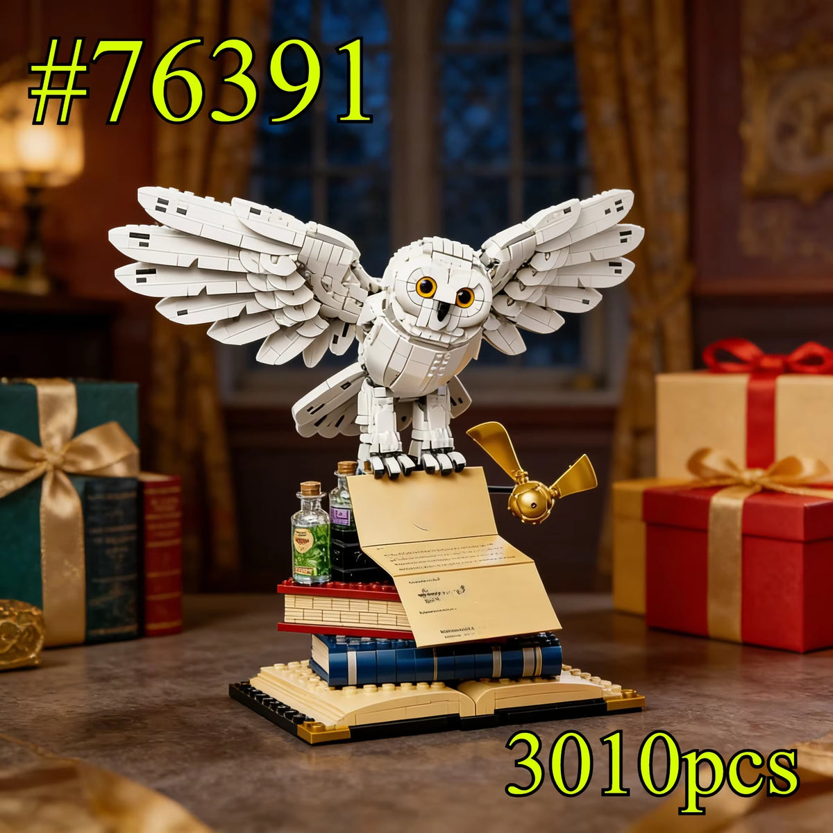 Delicate White Spreading Owl76391 Building Blocks Sets Suitable for Christmas Gifts