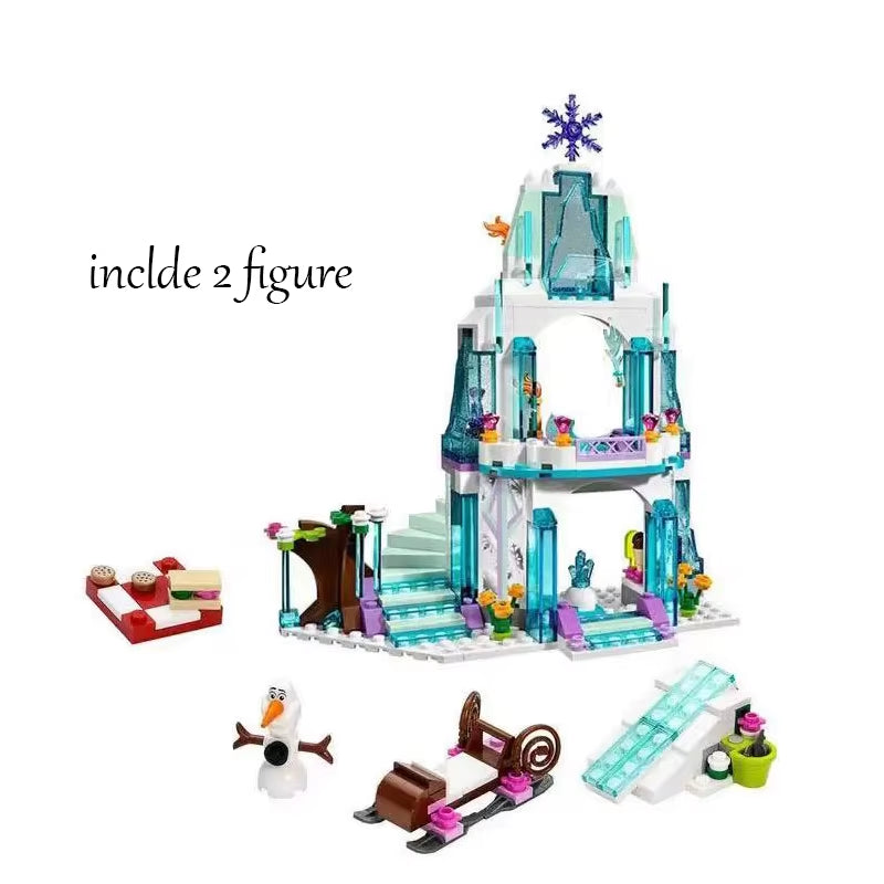 Rapunzel Castle Snow White Castle Puzzle Assembled Building Blocks Children'S Birthday Toy Gift 43187 41156 Frozen