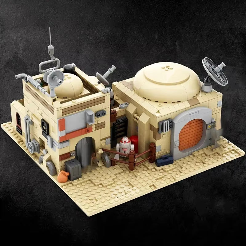 Moc Desert House Village Star Movie Tatooine Mos Eisley Cantina Compatible 75290 Building Blocks Bricks War Base Toy Present