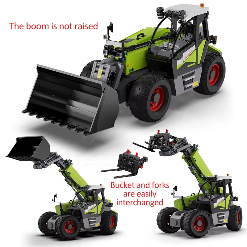 Cada 1469Pcs City Remote Control Engineering Vehicle DIY Model Building Blocks RC Truck Car Bricks Toys for Children