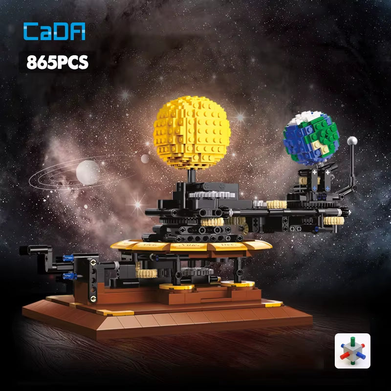 865PCS City Solar System Earth and Sun Clock Building Blocks Science Experiment Education Bricks Toys Boys Gifts