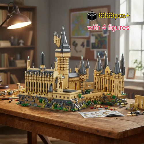 2025 MOC Magic Hogwarts Castle Micro Building Blocks Creative Architecture Scenery Model Kit Kids Christmas Birthday Gifts