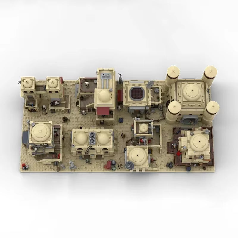 Moc Desert House Village Star Movie Tatooine Mos Eisley Cantina Compatible 75290 Building Blocks Bricks War Base Toy Present