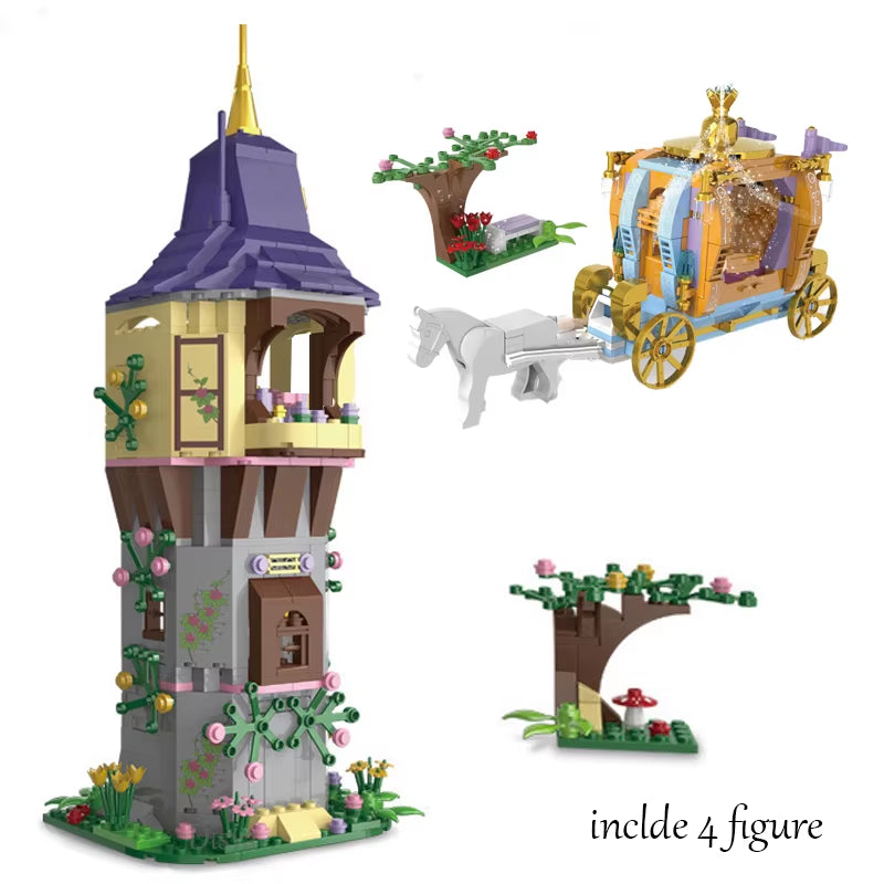 Rapunzel Castle Snow White Castle Puzzle Assembled Building Blocks Children'S Birthday Toy Gift 43187 41156 Frozen