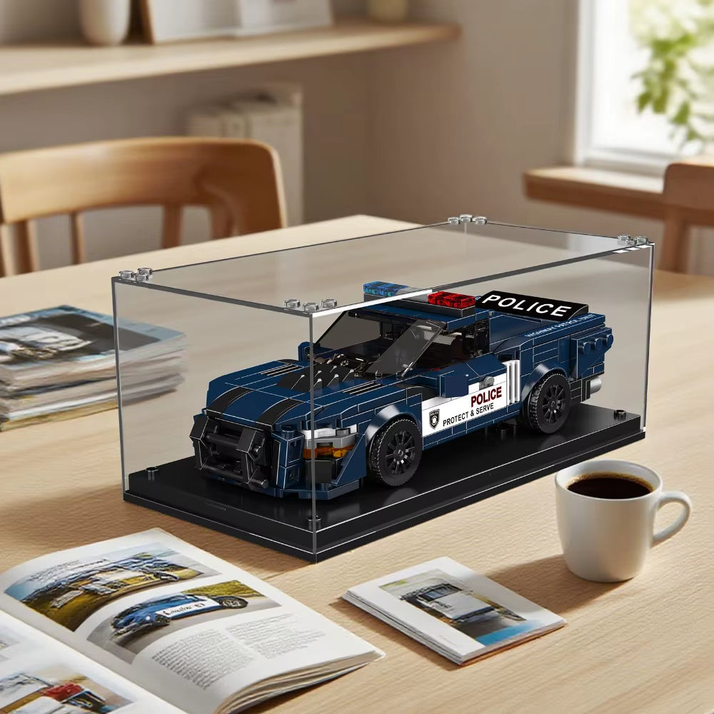 Mould King 27090 City Police Car Technical Racing Car Speed Building Blocks Racer Sports Vehicle Moc Model Educational Brick Toy