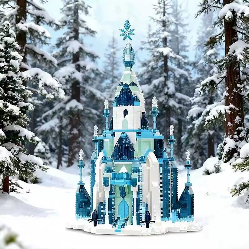 1700Pcs Frozen Princess Elsa Castle Building Blocks Mini Diamond Particle Puzzle Assembly Christmas Children'S Toy Gift