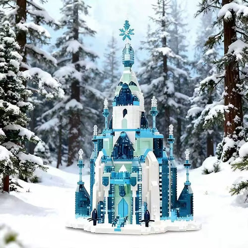 1700Pcs Frozen Princess Elsa Castle Building Blocks Mini Diamond Particle Puzzle Assembly Christmas Children'S Toy Gift