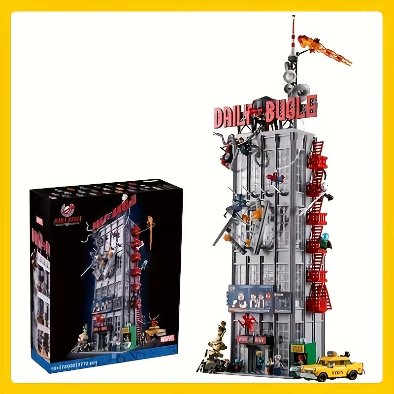 The  Superhero Daily Horn Building Is Made up of 3772 Building Blocks, Including 25 Spider Universe Minions, Including the P