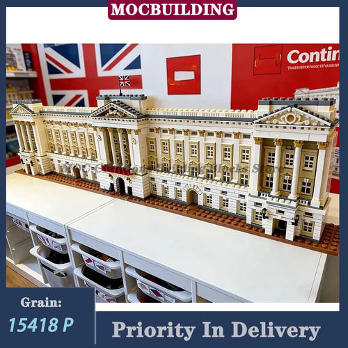 15418P Buckingham Palace Facade Model Building Blocks Classical Architecture Collection Toys Gifts