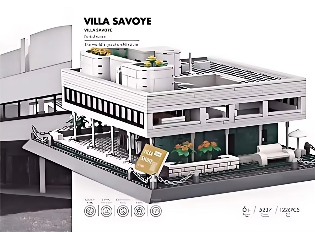 MOC World Famous Architecture Edifice Opera House Building Blocks Villa Savoye Bridge Tower Toy Children Birthday Christmas Gift