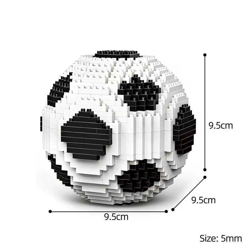 Micro Building Blocks 3D Basketball Football Puzzle Model Decor Ball with Hidden Creative Toy Mini Stacking Brick Kid Adult Gift