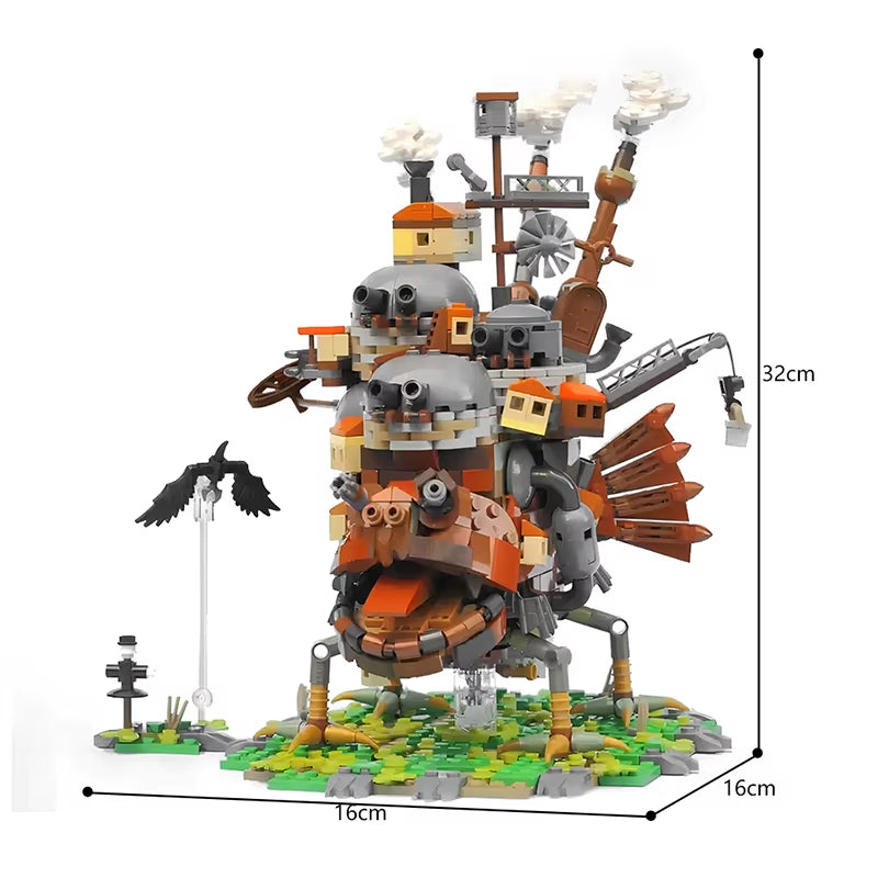 City House Ideas Movie Japan Anime Moving Castles Creative Expert Architecture Modular Building Blocks Kid Toys Gift