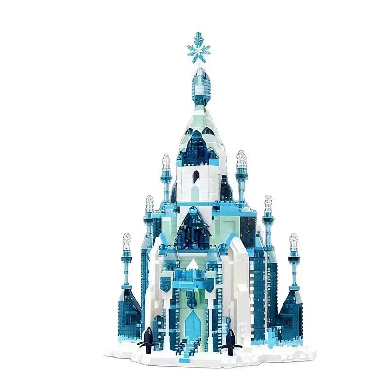 1700Pcs Frozen Princess Elsa Castle Building Blocks Mini Diamond Particle Puzzle Assembly Christmas Children'S Toy Gift