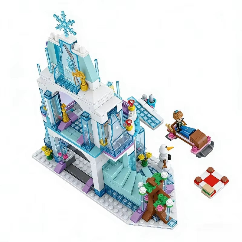 Elsa Magic Castle Building Blocks from Frozen Princess Series for Girls Kids' Assembly Toy