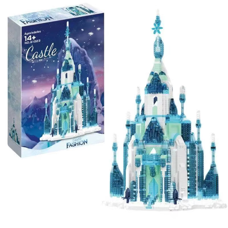 1700Pcs Frozen Princess Elsa Castle Building Blocks Mini Diamond Particle Puzzle Assembly Christmas Children'S Toy Gift