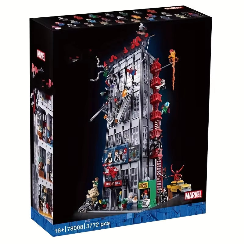 The  Superhero Daily Horn Building Is Made up of 3772 Building Blocks, Including 25 Spider Universe Minions, Including the P