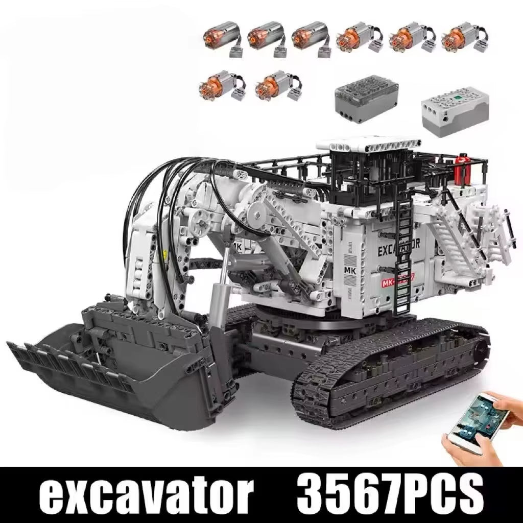MOULD KING 17067 Technical Car Toys the APP&RC Motorized 6060 Crawler Excavator Building Block Assembly Truck Brick Kids Gifts
