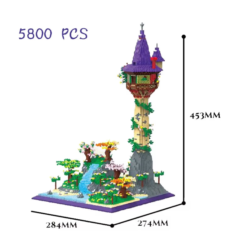 Rapunzel Castle Snow White Castle Puzzle Assembled Building Blocks Children'S Birthday Toy Gift 43187 41156 Frozen