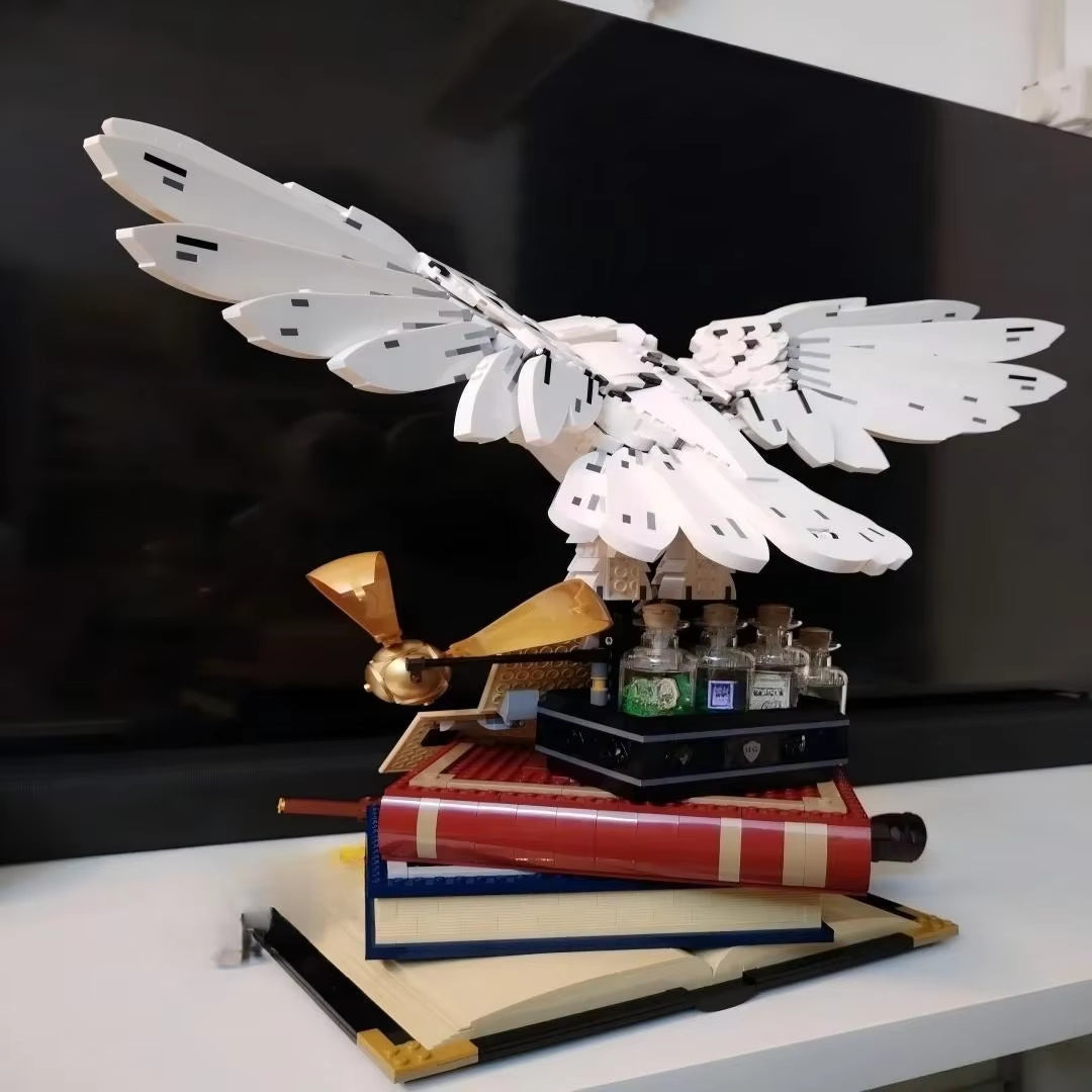 Delicate White Spreading Owl76391 Building Blocks Sets Suitable for Christmas Gifts