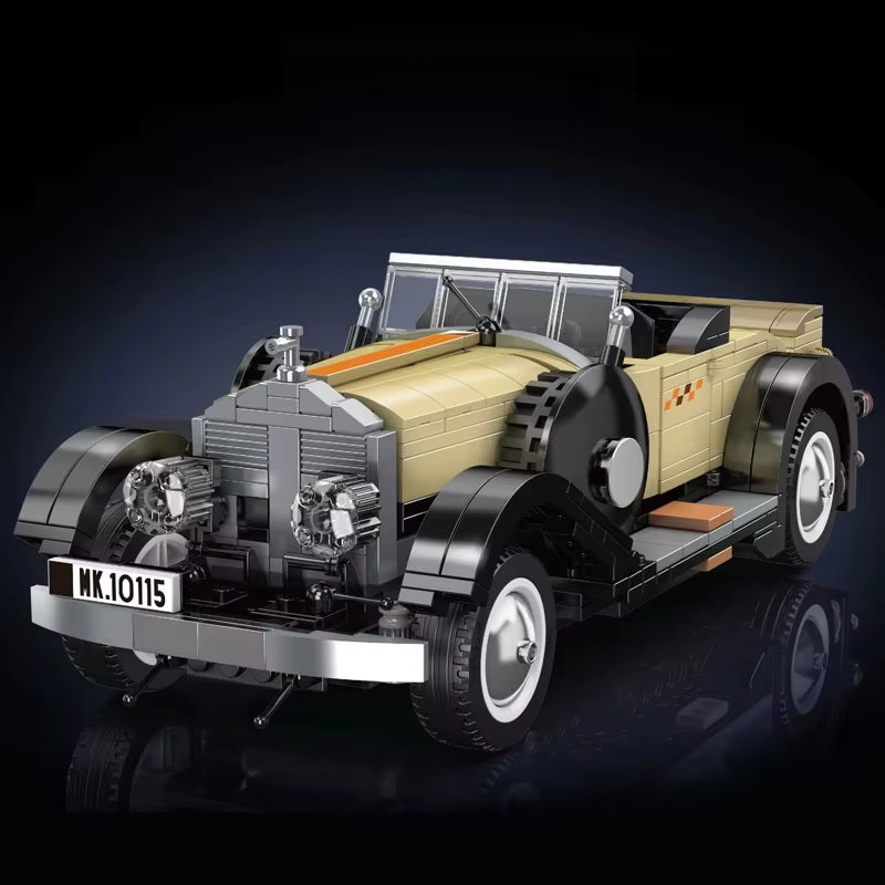 Mould King DIY 10115 Technical Car Toys the Phantom Vintage Car Building Block Assembly Old Time Car Universal for Boys and Girl