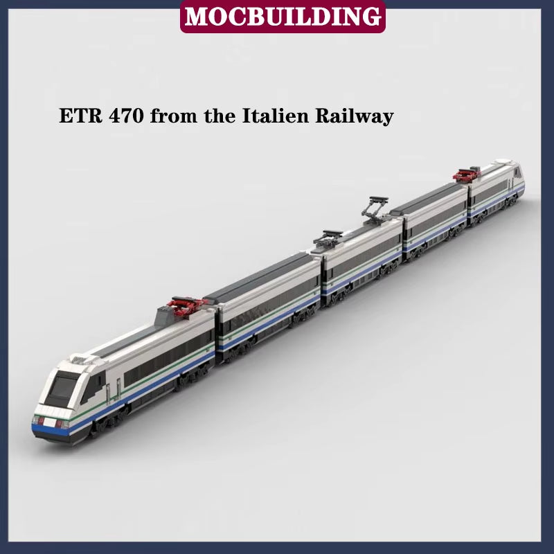 MOC Modern City Railway Station Model Building Block Assembly Street View Building Collection Series Toy Gift Set