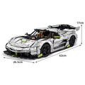 4346PCS 1:8 Supercar City Racing Car Hypercar Building Blocks Sportscar Racing Vehicle Bricks Toys Children Kids Gifts