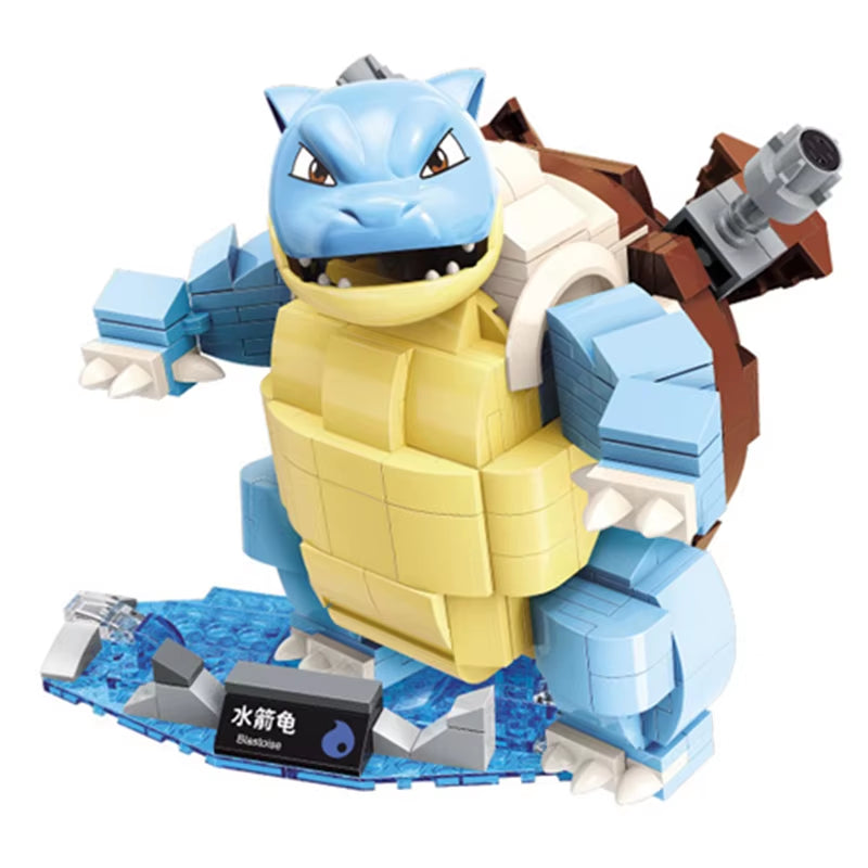 Pokemon Anime Cartoon Pikachu Bulbasaur Building Blocks Bricks Sets Movie Dolls Model Kids Toys for Children Gift