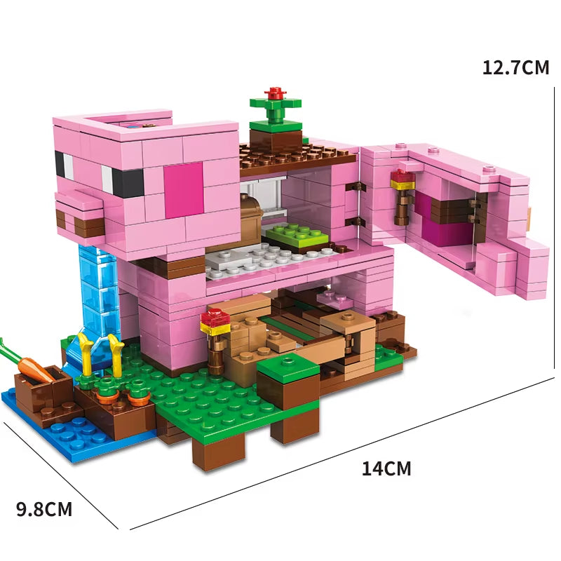 387Pcs,Piggy House, Children'S Educational Building Blocks Toy, Christmas Gift, Birthday Gift