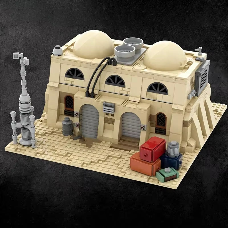 Moc Desert House Village Star Movie Tatooine Mos Eisley Cantina Compatible 75290 Building Blocks Bricks War Base Toy Present