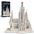 3D Metal Puzzles La Sagrada Família Model Building Kits Jigsaw Toy DIY Set for Adult Collection Building Blocks