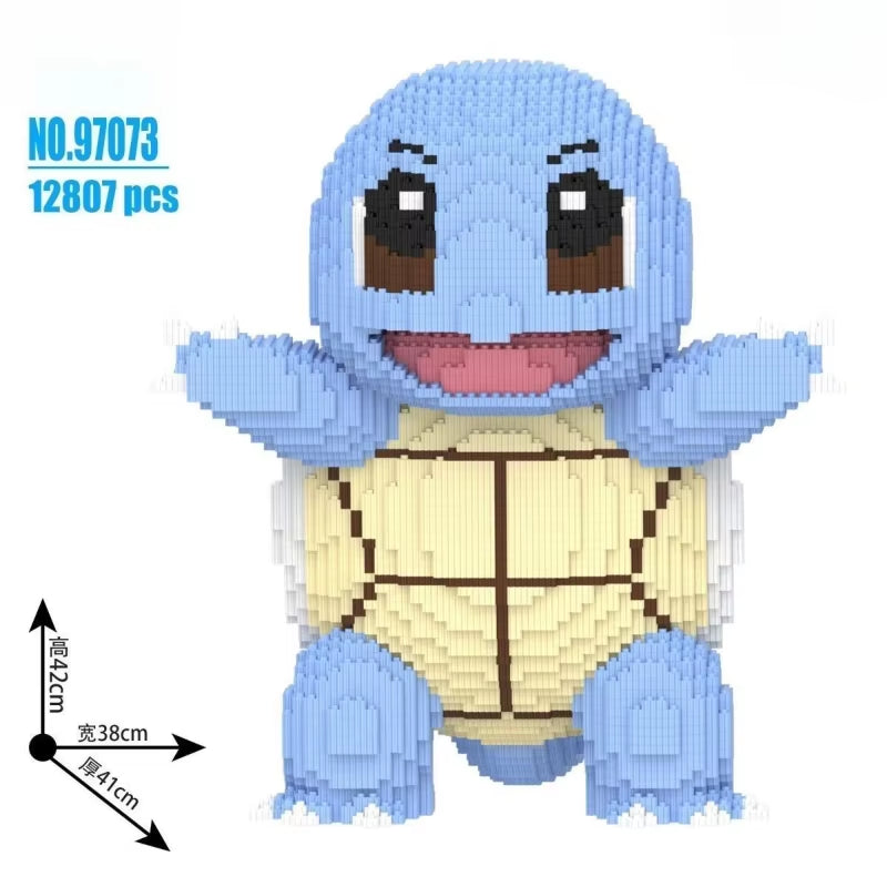 34Cm round Bulbasaur Charmander Building Blocks Educational Toy Gift for Kids Adults Family Bonding Assembly Fun